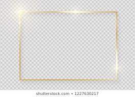 Gold Shiny Glowing Vintage Frame With Shadows Isolated On Transparent Background Golden Luxury Realistic R Frame Border Design Vintage Frames Photoshop Design