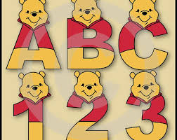 Baby Mickey Minnie Alphabet Letters And Numbers Clip Art Collection In 2020 Lettering Alphabet Bookmarks Kids Winnie The Pooh Themes