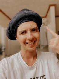 Lost cotton head wrap for curly hair plopping in Louisiana home