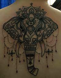 My First Tattoo Upper Back Elephant Mandala By Tulove Thapa At Gagan Tattoo Inn In Thamel Kathmandu Nepal Trendy Tattoos Elephant Tattoo Small Tattoo Styles