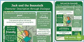 Maybe you would like to learn more about one of these? Ks1 Character Description Through Dialogue Poster Jack And The Beanstalk