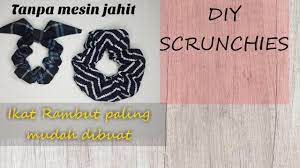 Aku bikin ikat rambut korea pakai jahit manual , nanti jika sudah punya modal boleh ya kalian beli mesin jahit. Cara Membuat Ikat Rambut Tanpa Mesin Jahit Diy Scrunchies Belajar Menjahit Penjahit Pemula Youtube