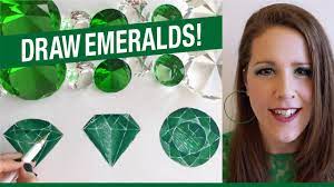 How To Draw An Emerald! Green Emerald Drawing! - Youtube