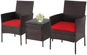 Amazon Com Solaura Outdoor 3 Piece Furniture Brown Wicker Bistro Set Convers In 2020 Sectional Patio Furniture Wicker Patio Furniture Sets Outdoor Sectional Furniture
