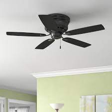 It is an extremely small ceiling fan to buy with confidence. Hunter Fan 48 Sea Wind 5 Blade Flush Mount Ceiling Fan With Pull Chain Reviews Wayfair