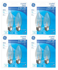 Ge Crystal Clear 60w 650 Lumen Decorative B Type Bulbs W Medium Base 8 Bulbs Walmart Com Walmart Com
