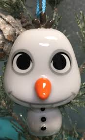 Custom OLAF Disney Frozen Christmas Holiday 2" Ornament Ooak Upcycled Elsa  Anna