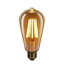 60 Watt Equivalent St19 Dimmable Led Amber Glass Vintage Edison Light Bulb With Vertical Filament Warm Whit In 2020 Edison Light Bulbs Led Light Bulb Smart Light Bulbs