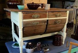 Antique Primitive Hoosier Table Cabinet Pot Belly Drawers Bakers Table Antiques Vintage Kitchen