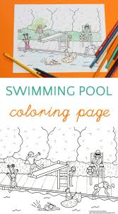 Free printable child swimming coloring pages for kids download and print. Get Your Summer On With This Swimming Pool Coloring Page Pool Drawing Coloring Pages Coloring Pages For Kids