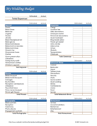 Free Printable Wedding Budget Worksheet Pdf From Vertex42