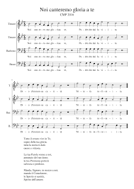 Re di gloria video tutorial accordi chitarra pagina facebook «accordi canti liturgici» видео re di gloria accordi канала accordi canti liturgici renato graziani. Noi Canteremo Gloria A Te Sheet Music For Tenor Bass Baritone Choral Musescore Com