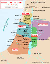 map and history of israel at the time of jesus christ