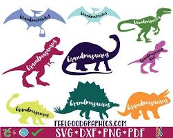 Grandmasaurus Svg Grandmasaurus Pack Svg Family T Shirt Etsy Iron On Fabric Card Making Stickers Sign Stencils
