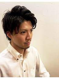 アップバングビジネスミディアムスタイル 理容室 上野店 アップバング メンズ 髪型 メンズ スタイル