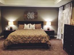 Neutral Bedroom With Pallet Monogram Cozy Master Bedroom Master Bedroom Colors Master Bedrooms Decor