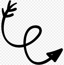 Arrow With Scribble Vector Swirly Arrow Clipart Black And White Png Image With Transparent Background Toppng