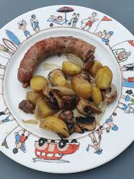 Saucisse De Toulouse Pommes De Terre Et Champignons Audrey Cuisine Recette Recettes De Cuisine Alimentation Audrey Cuisine