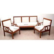 Stylish Teak Wood 3 Seater Sofa For The Living Room By Bic Wooden Sofa Designs Sofa Design Sofa Bed Design