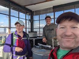 Why do some New Jersey towers have 8 flights of white stairs?