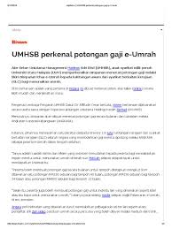 See more of uniutama management holdings sdn bhd on facebook. Mymetro Umhsb Perkenal Potongan Gaji E Umrah