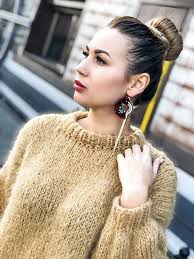 Моно-серьги в изумрудно бордовом цвете \ Вечерние серьги \ Под что носят  моно-серьги?