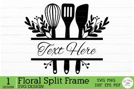 Download Kitchen Decal Monogram Frame Baking Rustic Monogram Svg Png 905873 Monograms Design Bundles