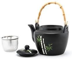 Online shop for japanese teapots. Japanese Traditional Ceramic Dobin Teapot With Rattan Handle 60 Fl Oz Tea Kettle With Stainless Steel Infuser Strainer For Loose Leaf Tea Asian Bamboo Buy Online At Best Price In Uae