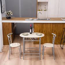 3 piece dining set round kitchen table