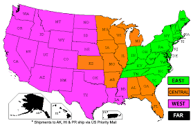 36 full priority mail zone map