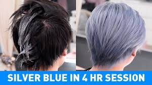 These bobby pins not only hold the hair securely, but also support your hairstyle. Black To Silver Blue Hair Transformation Fanola Friday Youtube