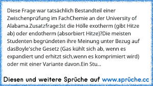 Ist Die Hölle Exotherm Gibt Hitze Ab Oder Endotherm Absorbiert