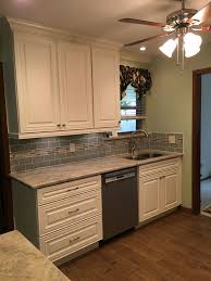 White Kitchen Cabinets Glass Tile Backsplash And Wood Look Tile Kitchen Cabinets Glass Tile Backsplash Wood Look Tile