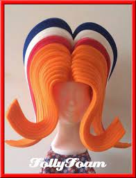 Foam Wig Foam Pruik Made Of Orange Foam From Follyfoam Foam Wigs Foam Costume Handmade Costumes
