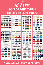 Lion Brand Yarn Free Color Charts