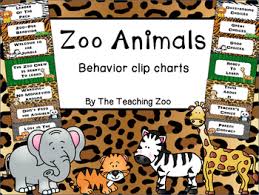 Zoo Animals Behavior Clip Chart Jungle Safari Theme