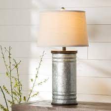 Harnois Steel Tin Can 28 Table Lamp Birchlane Rustic Table Lamps Diy Table Lamp Farmhouse Table Lamps