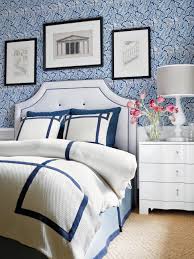 Navy officer actor smiling in dress white uniform isolated. Navy Blue And White Bedroom With Paisley Wallpaper Hgtv
