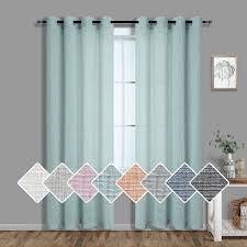 Sheer Linen Curtains 84 Inch Long Semi Sheer Curtains Draperies For Li –  H.Versailtex