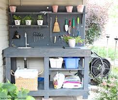 make it! diy potting bench with sink