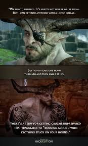 Iron Bull about the Qun and shirts | Dragon age series, Dragon age ...