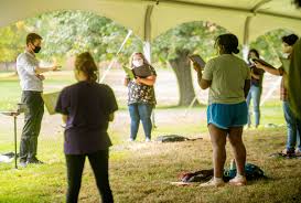 They are tall, visible, attractive, and have all that canopy space for the perfect promotional design. College Of Fine Arts Installs Tent For Safe Outdoor Rehearsals