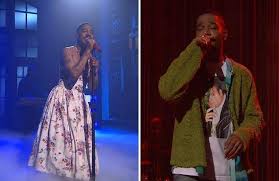 Cudi's dress is a reference to a floral dress worn by cobain on a 1993 cover of the face magazine, which was put out a year before his passing. Bmy24epsktlq5m