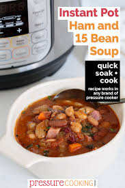 Feb 06, 2011 · add the the rinsed beans, onion, salt, pepper, and ham shanks, hocks or ham (chopped into large chunks) into the crock pot. Instant Pot 15 Bean Soup Pressure Cooking Today