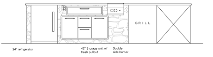 Outdoor kitchen island diagram dimensions of arlo. Three Reasons To Have A Landscape Designer Help With Your Outdoor Kitchen Revolutionary Gardens