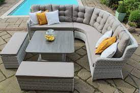 Same day delivery 7 days a week £3.95, or fast store collection. Majestique Larne Xl Rattan Corner Dining Set With Gas Lift Table Grey Crownhill