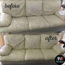 Ivory Color Vinyl Leather Finish Restores Seals Protects White Leather Couch White Leather Sofas Leather Couches Living Room
