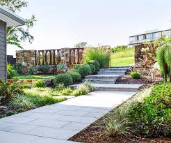 Making an impression and allowing people access to the house and gardens. How To Maximise A Sloping Garden Australian House And Garden