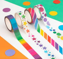 Colourful Rainbow Washi Tape, Rainbow Stripe Washi Tape ...