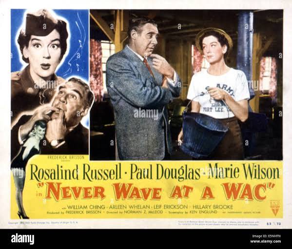 NEVER WAVE AT A WAC, Paul Douglas, Rosalind Russell, 1952 Stock Photo -  Alamy